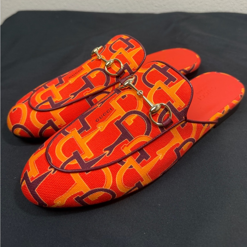 Gucci Horsebit Canvas Loafers Flat - Picture 1 of 8